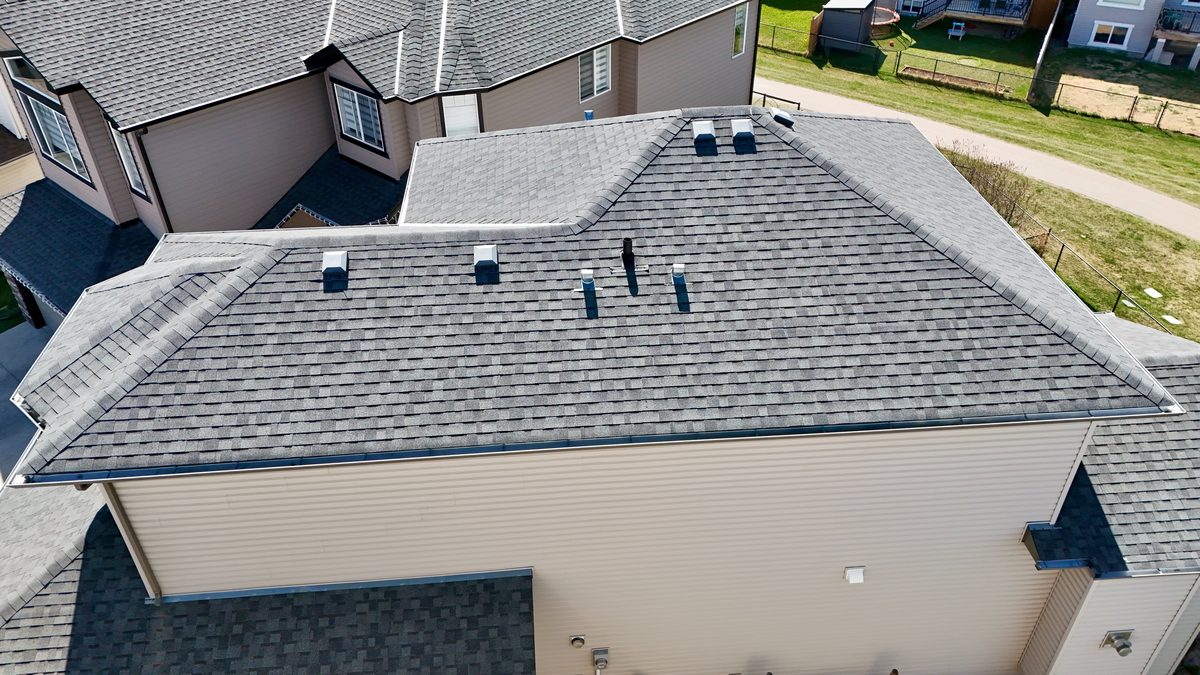 Roof before GoNano NuRoof Revive treatment, aerial view